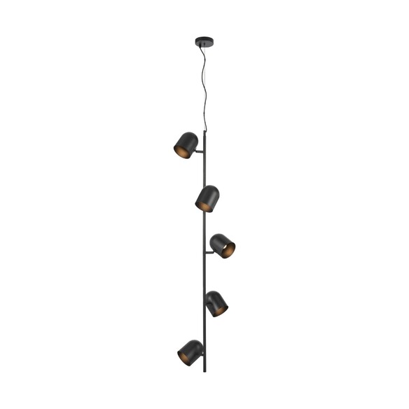 TURIN PE5-BK - TURIN 5 LIGHT PENDANT - BLACKTURIN PE5-BK