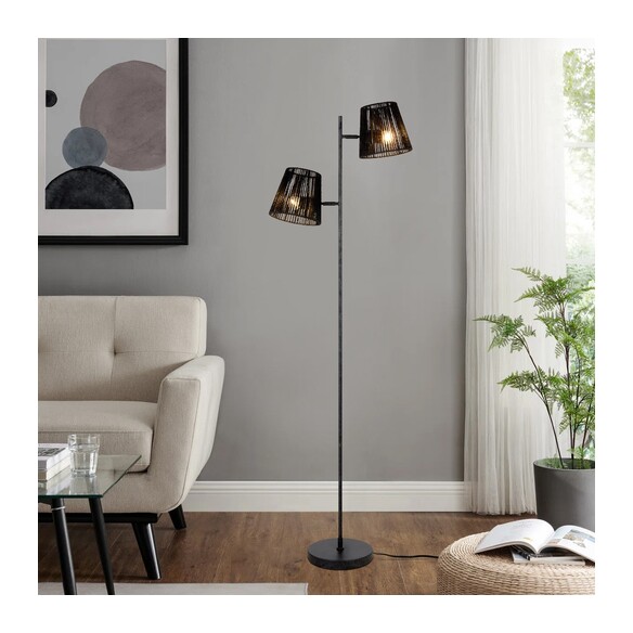 VALORA FL2-GMBK - VALORA FLOOR LAMP - BLACKVALORA FL2-GMBK