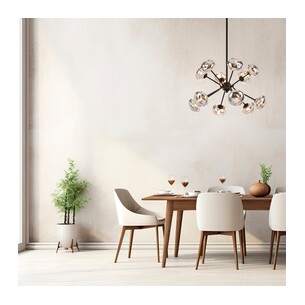 VARLIN PE12-BKMR - VARLIN 12 LIGHT PENDANT - BLACKVARLIN PE12-BKMR 2