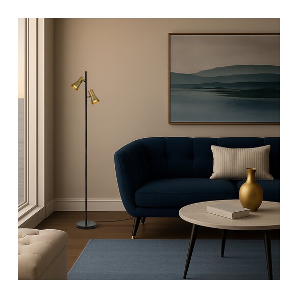 VERIK FL-BRSBK - VERIK FLOOR LAMP - BRASSVERIK FL-BRSBK