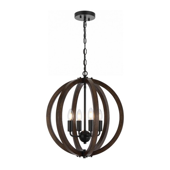 VESTAL PE4-BK - VESTAL 4 LIGHT PENDANT - BLACK