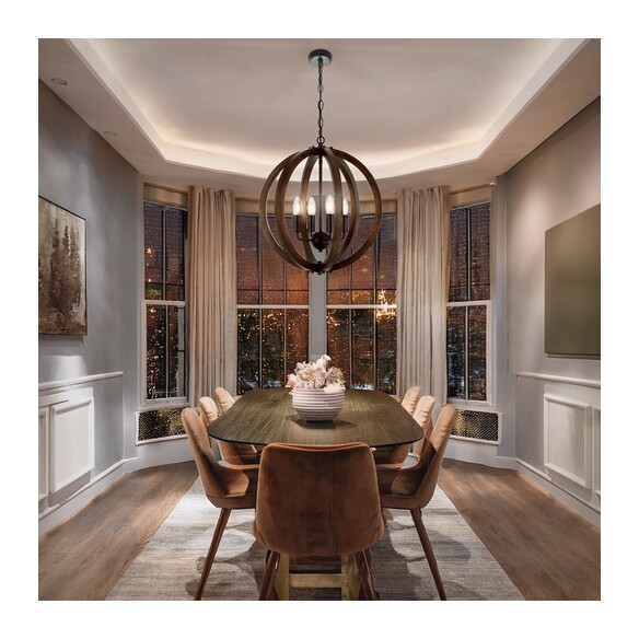 VESTAL PE4-BK - VESTAL 4 LIGHT PENDANT - BLACKVESTAL PE4-BK