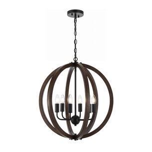 VESTAL PE6-BK - VESTAL 6 LIGHT PENDANT - BLACKVESTAL PE6-BK