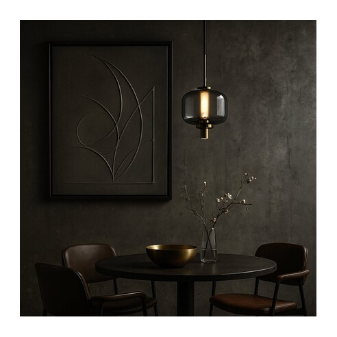 VOLEN PE1-BKSM - VOLEN 1 LIGHT PENDANT - BLACKVOLEN PE1-BKSM