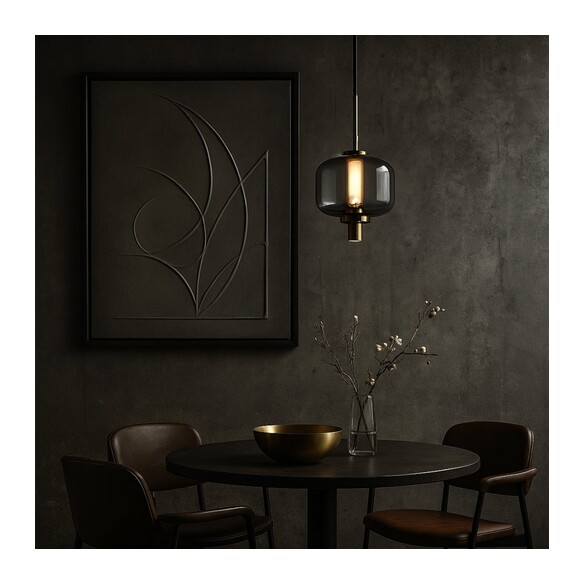 VOLEN PE1-BKSM - VOLEN 1 LIGHT PENDANT - BLACKVOLEN PE1-BKSM