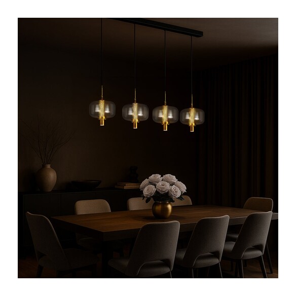 VOLEN PE4B-BKSM - VOLEN 4 LIGHT BAR PENDANT - VOLEN PE4B-BKSM