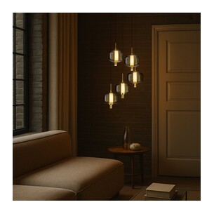 VOLEN PE5-BKSM - VOLEN 5 LIGHT PENDANT - BLACKVOLEN PE5-BKSM 2