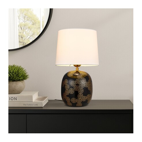 WISHES TL-BKIV - WISHES CERAMIC TABLE LAMP - BLACKWISHES TL-BKIV