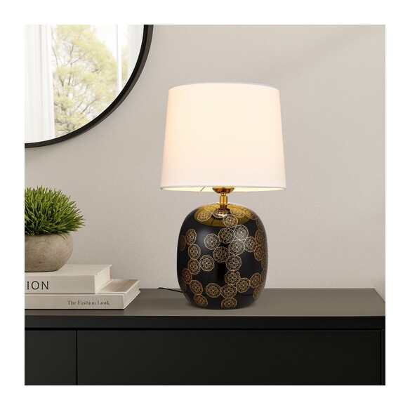 WISHES TL-BKIV - WISHES CERAMIC TABLE LAMP - BLACKWISHES TL-BKIV