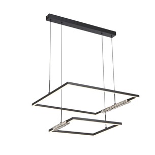 ZAFRA PE2T-BK - ZAFRA 2 TIER PENDANT - BLACKZAFRA PE2T-BK