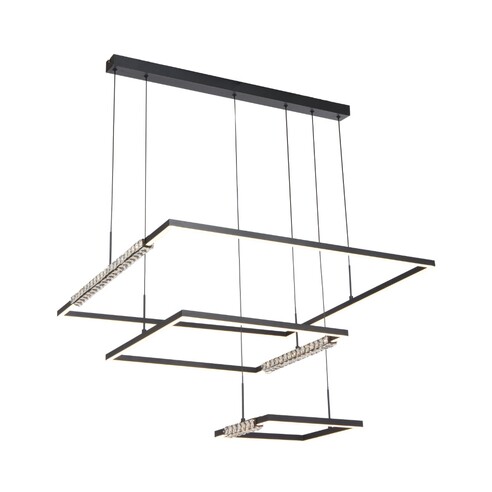 ZAFRA PE3T-BK - ZAFRA 3 TIER PENDANT - BLACK