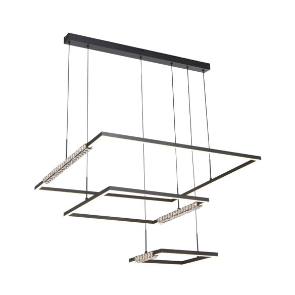 ZAFRA PE3T-BK - ZAFRA 3 TIER PENDANT - BLACK