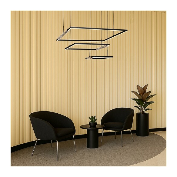 ZAFRA PE3T-BK - ZAFRA 3 TIER PENDANT - BLACKZAFRA PE3T-BK