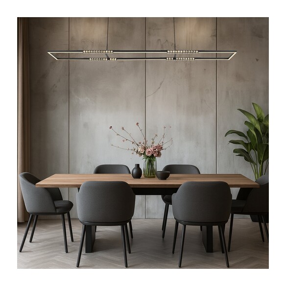 ZAFRA PER-BK - ZAFRA RECTANGLE PENDANT - BLACKZAFRA PER-BK