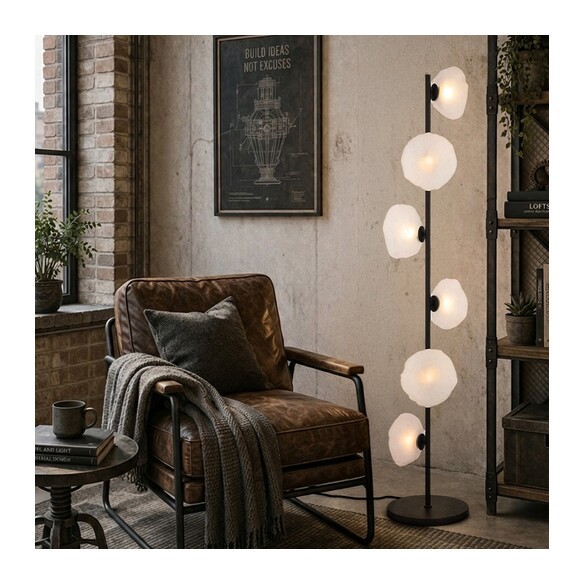 ZECCA FL6-AGFR - ZECCA 6 LIGHT FLOOR LAMP - ZECCA FL6-AGFR