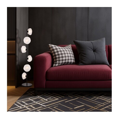 ZECCA FL6-AGFR - ZECCA 6 LIGHT FLOOR LAMP - ZECCA FL6-AGFR