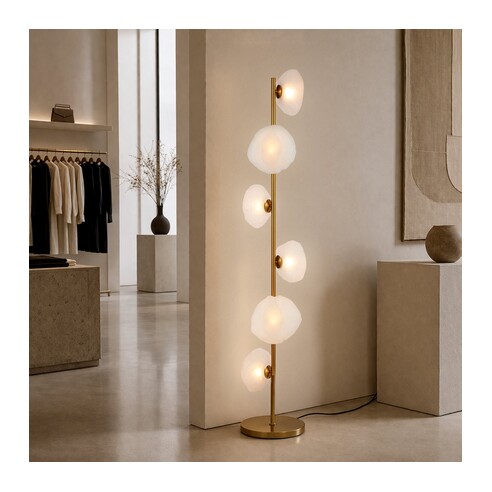 ZECCA FL6-AGFR - ZECCA 6 LIGHT FLOOR LAMP - ZECCA FL6-AGFR