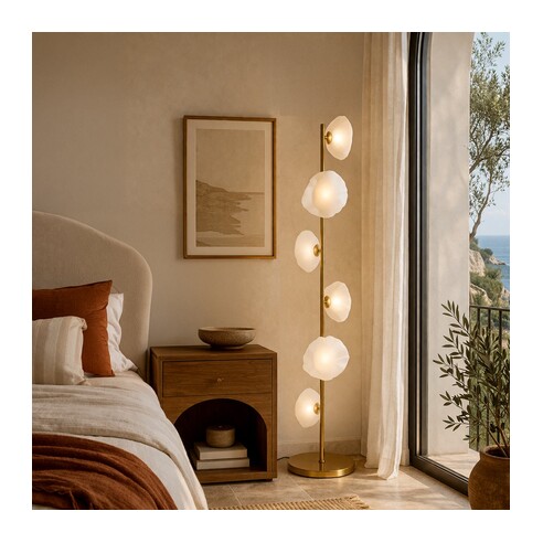 ZECCA FL6-AGFR - ZECCA 6 LIGHT FLOOR LAMP - ZECCA FL6-AGFR