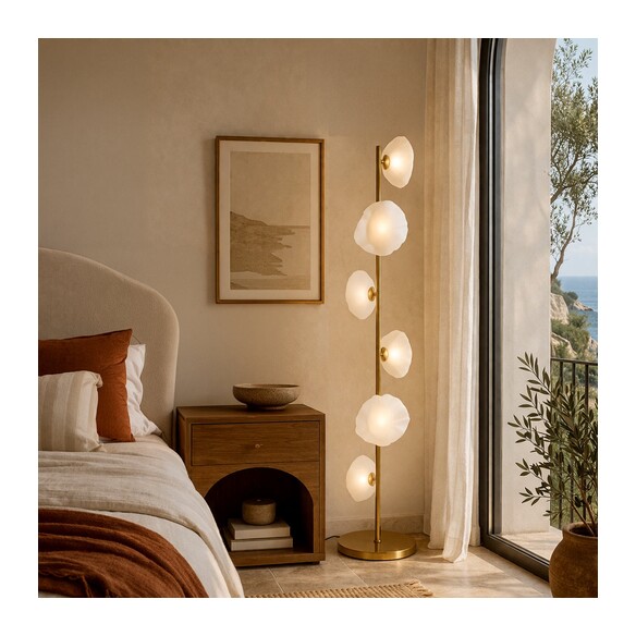 ZECCA FL6-AGFR - ZECCA 6 LIGHT FLOOR LAMP - ZECCA FL6-AGFR