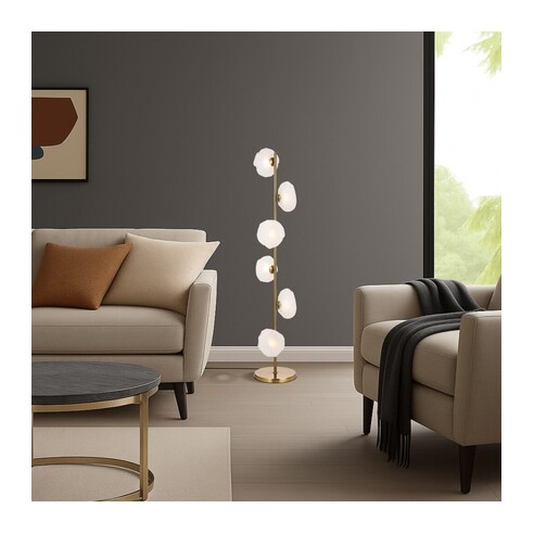 ZECCA FL6-BKFR - ZECCA 6 LIGHT FLOOR LAMP - BLACKZECCA FL6-BKFR