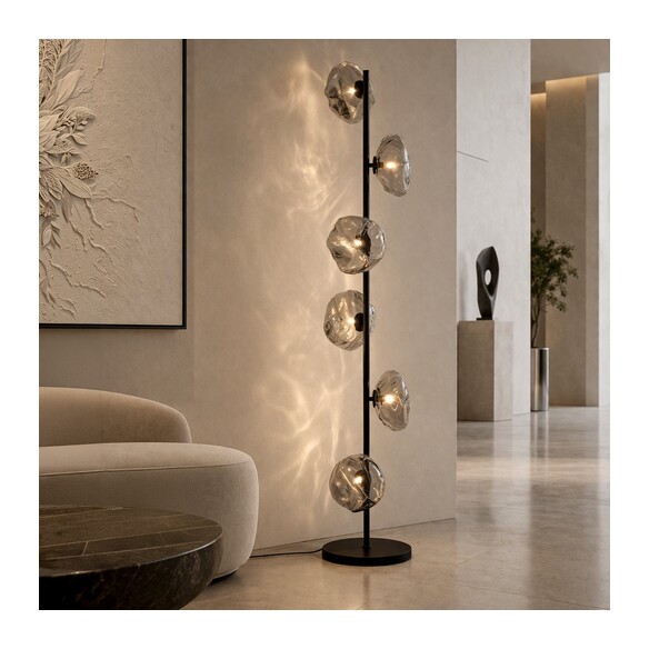 ZECCA FL6-BKFR - ZECCA 6 LIGHT FLOOR LAMP - BLACKZECCA FL6-BKFR