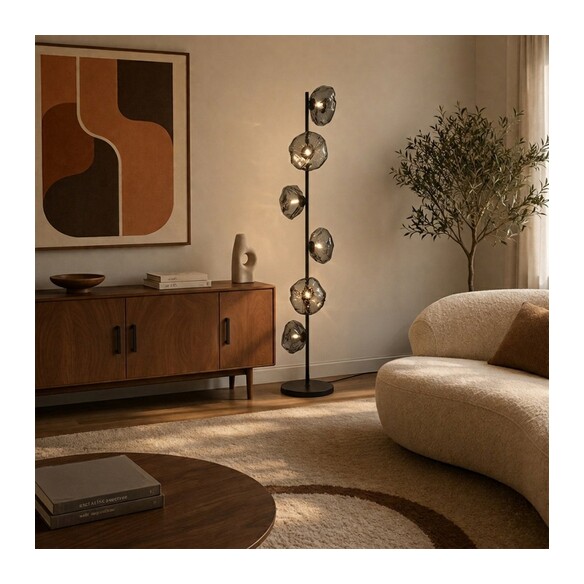 ZECCA FL6-BKFR - ZECCA 6 LIGHT FLOOR LAMP - BLACKZECCA FL6-BKFR