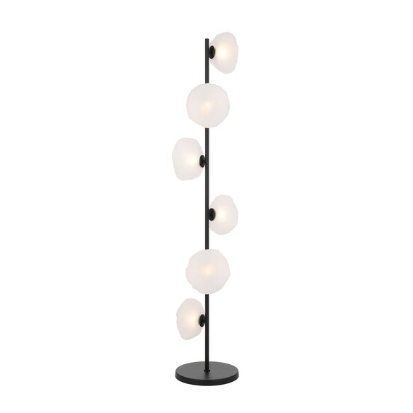 ZECCA FL6-BKSM - ZECCA 6 LIGHT FLOOR LAMP - Black Smoke