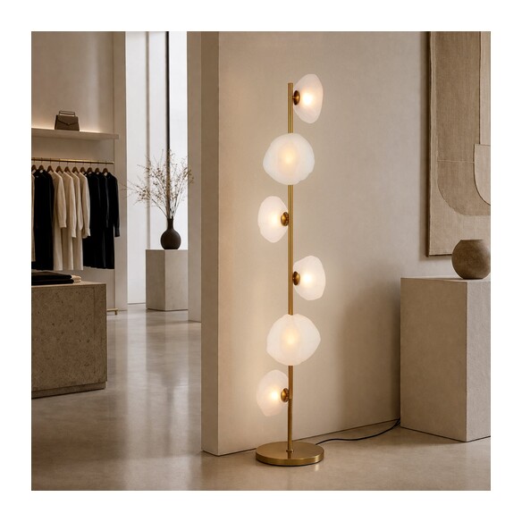 ZECCA FL6-BKSM - ZECCA 6 LIGHT FLOOR LAMP - Black ZECCA FL6-BKSM