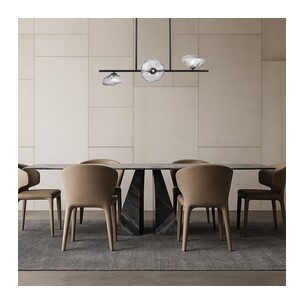 ZECCA PE3H-AGFR - ZECCA 3 LIGHT HORIZONTAL PENDANT - ZECCA PE3H-AGFR 2