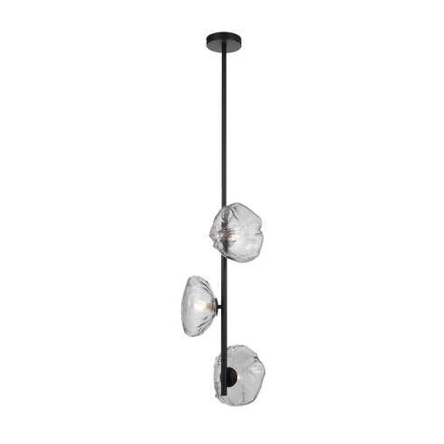 ZECCA PE3V-BKFR - ZECCA 3 LIGHT VERTICAL PENDANT - BLACK