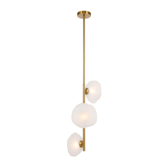 ZECCA PE3V-BKFR - ZECCA 3 LIGHT VERTICAL PENDANT ZECCA PE3V-BKFR