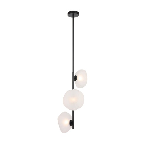 ZECCA PE3V-BKFR - ZECCA 3 LIGHT VERTICAL PENDANT ZECCA PE3V-BKFR