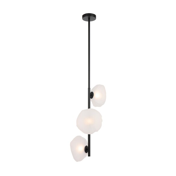 ZECCA PE3V-BKFR - ZECCA 3 LIGHT VERTICAL PENDANT ZECCA PE3V-BKFR