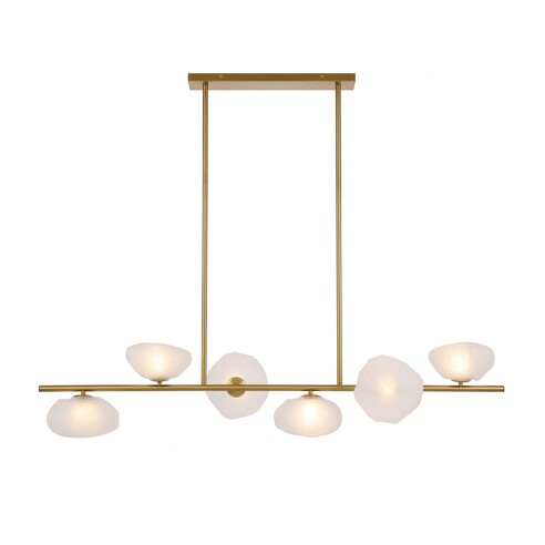 ZECCA PE6-AGFR - ZECCA 6 LIGHT PENDANT - ANTIQUE ZECCA PE6-AGFR