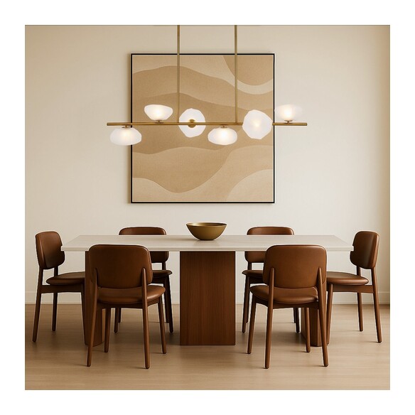ZECCA PE6-AGFR - ZECCA 6 LIGHT PENDANT - ANTIQUE ZECCA PE6-AGFR