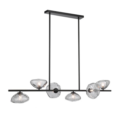 ZECCA PE6-BKSM - ZECCA 6 LIGHT PENDANT - Black ZECCA PE6-BKSM