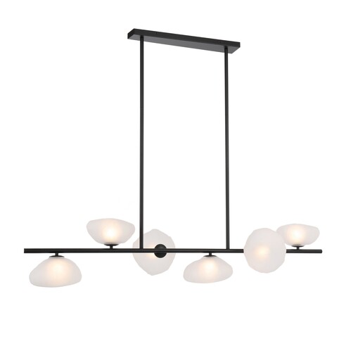 ZECCA PE6-BKSM - ZECCA 6 LIGHT PENDANT - Black ZECCA PE6-BKSM