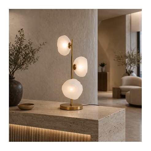 ZECCA TL3-AGFR - ZECCA 3 LIGHT TABLE LAMP - ZECCA TL3-AGFR