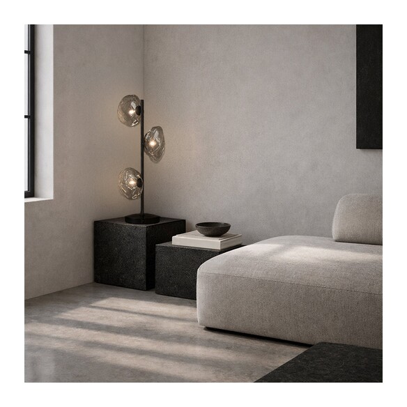 ZECCA TL3-BKFR - ZECCA 3 LIGHT TABLE LAMP - BLACKZECCA TL3-BKFR