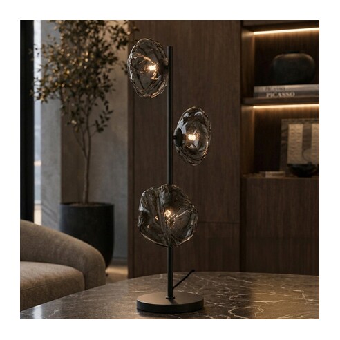 ZECCA TL3-BKFR - ZECCA 3 LIGHT TABLE LAMP - BLACKZECCA TL3-BKFR