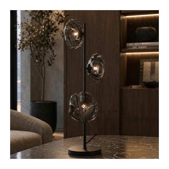 ZECCA TL3-BKFR - ZECCA 3 LIGHT TABLE LAMP - BLACKZECCA TL3-BKFR