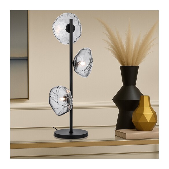 ZECCA TL3-BKFR - ZECCA 3 LIGHT TABLE LAMP - BLACKZECCA TL3-BKFR