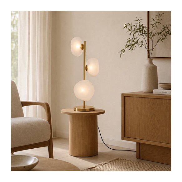 ZECCA TL3-BKFR - ZECCA 3 LIGHT TABLE LAMP - BLACKZECCA TL3-BKFR