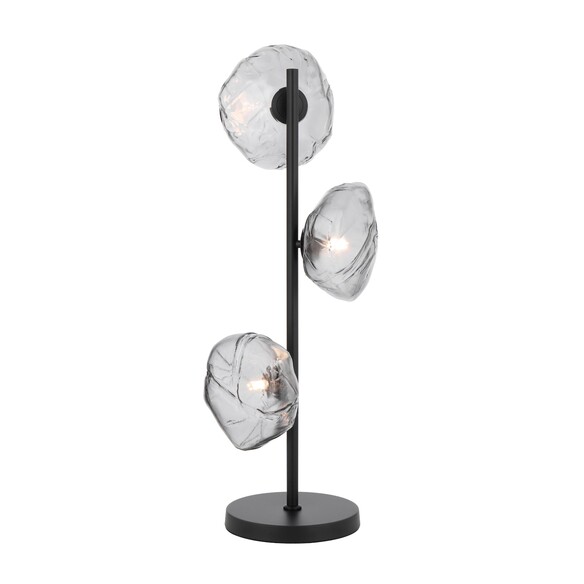 ZECCA TL3-BKSM - ZECCA 3 LIGHT TABLE LAMP - Black Smoke