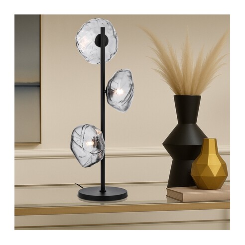 ZECCA TL3-BKSM - ZECCA 3 LIGHT TABLE LAMP - Black ZECCA TL3-BKSM