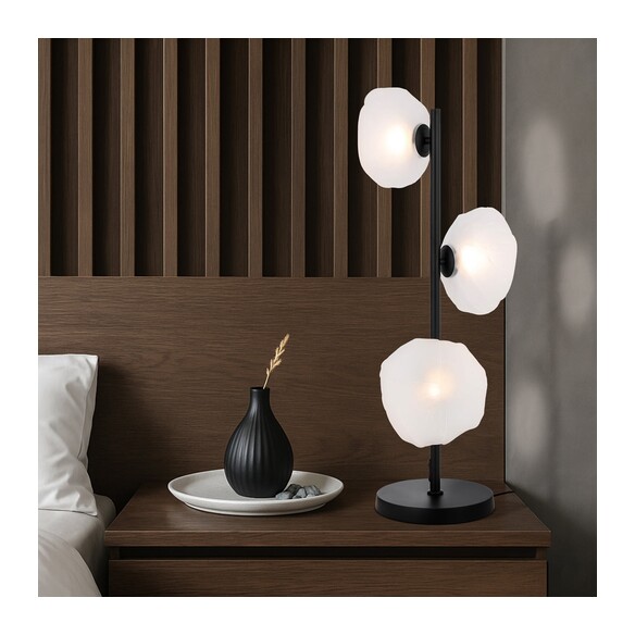 ZECCA TL3-BKSM - ZECCA 3 LIGHT TABLE LAMP - Black ZECCA TL3-BKSM
