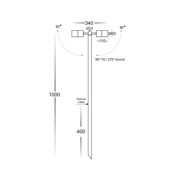 HV1405T-BR - Tivah Solid Brass TRI Colour Double HV1405T-BR