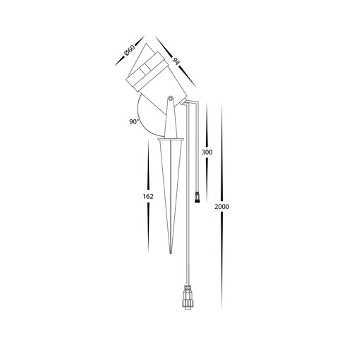 HV1428RGBCW - Spitze Black 3W RGBCW LED Garden HV1428RGBCW