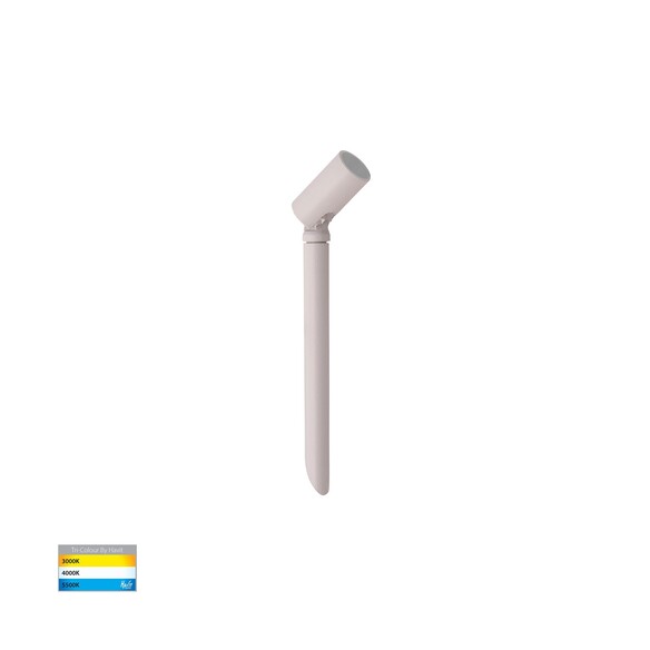 HV1433T-WHT - HV1433T-White - Spar Aluminium White Spike or Surface Mounted Spot Light