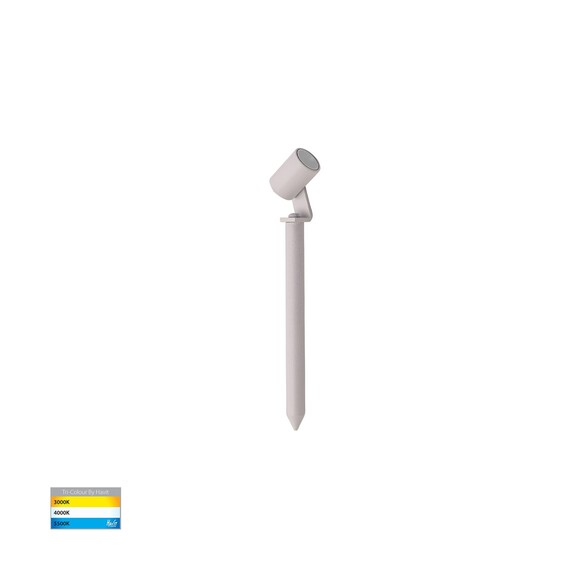 HV1434T-WHT - HV1434T-White - Spar Aluminium White Spike or Surface Mounted Spot Light